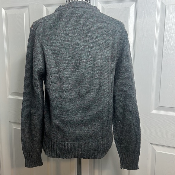 Vintage Izod Lacoste Gray Wool Blend Crew Neck Sweater M - Picture 4 of 5